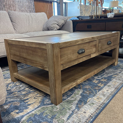 Rustic Two-Drawer Coffee Table C COFFEE TABLES
