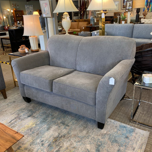 Grey Highback Loveseat