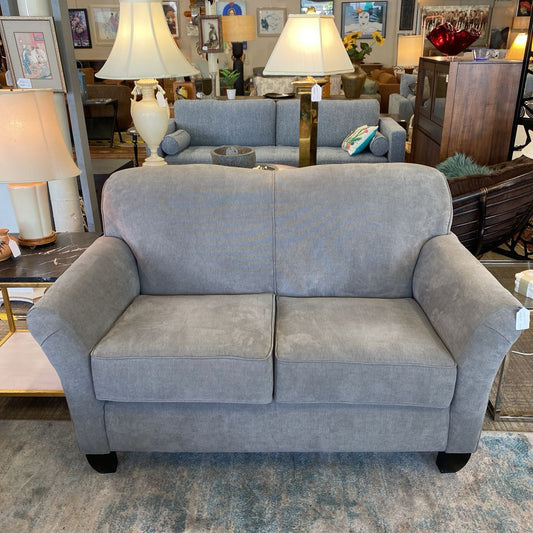 Grey Highback Loveseat