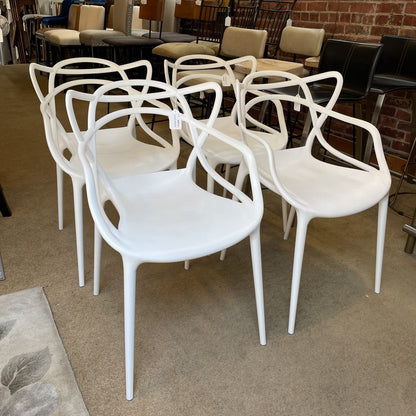 Rove Concepts White Squiggle Dining Chair SET of 4