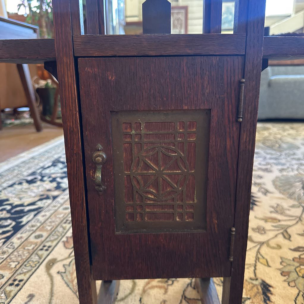 Small Antique Smoking Stand 1 Drawer