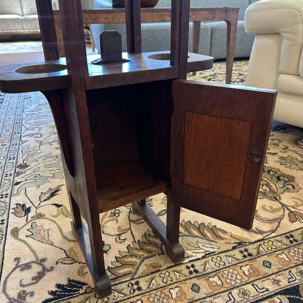 Small Antique Smoking Stand 1 Drawer