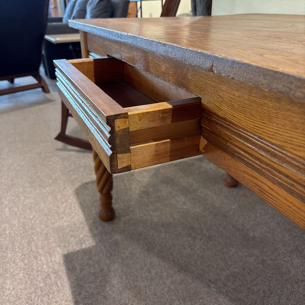 Vintage Oak One Drawer Desk C DESKS
