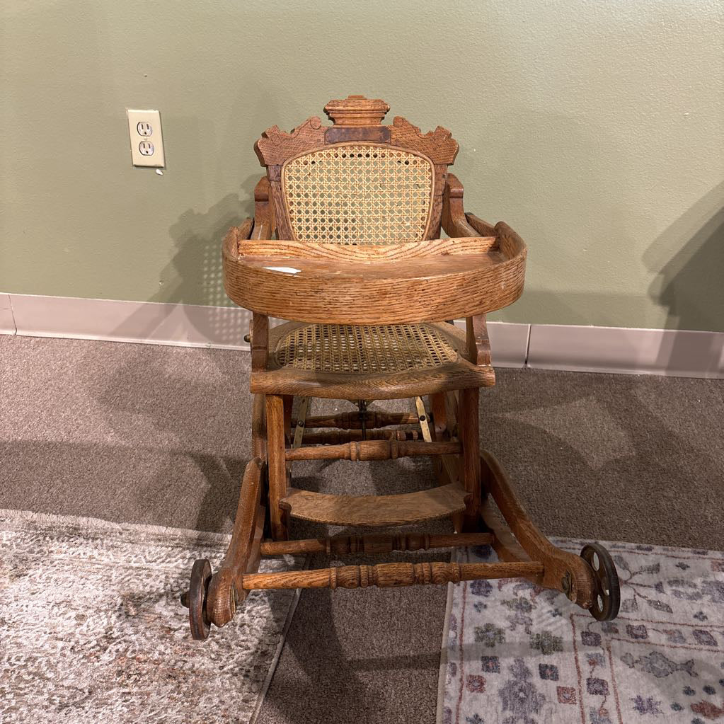 Vintage Victorian Rocker/Highchair C DINING CHAIRS