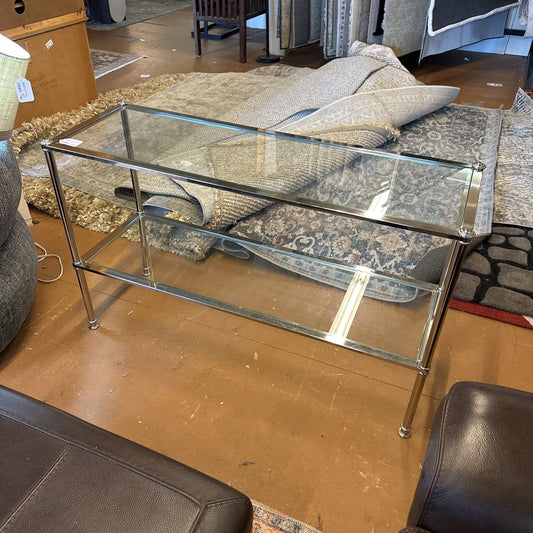 Steel & Glass Console C CONSOLE TABLES