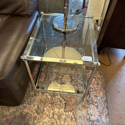 Steel & Glass Sidetable
