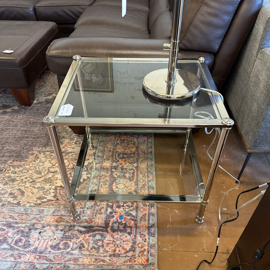 Steel & Glass Sidetable