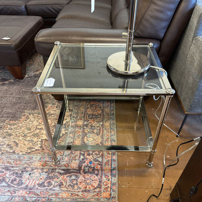 Steel & Glass Sidetable