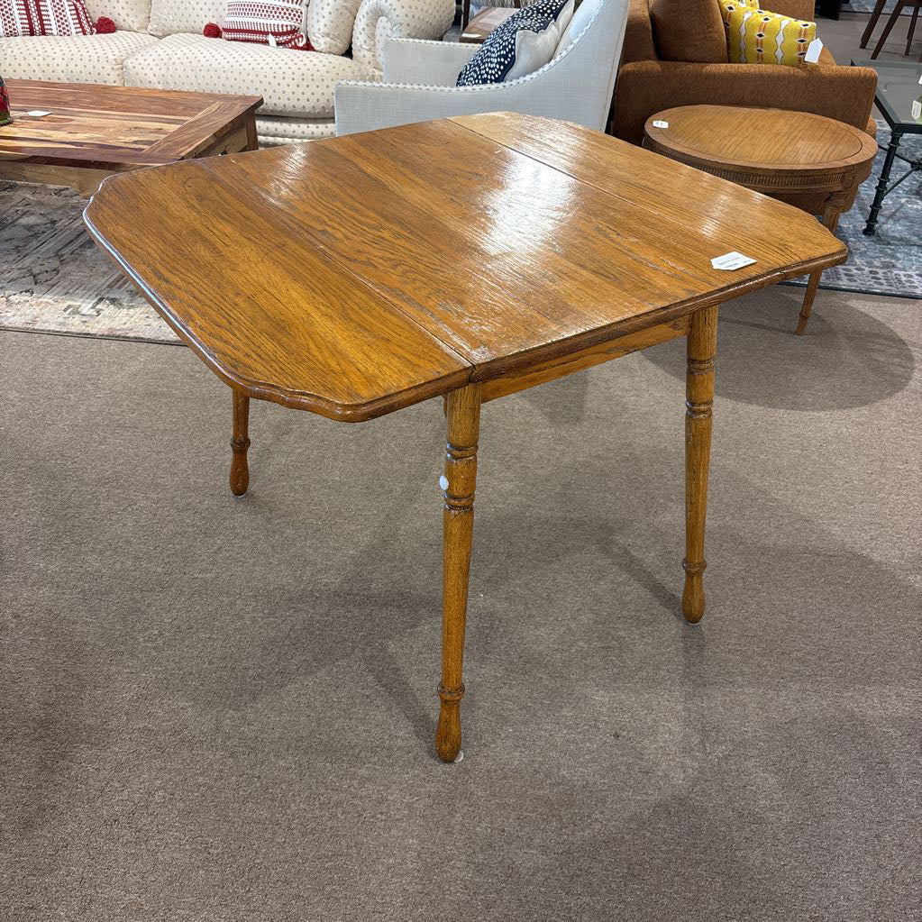 Antique Oak Drop Leaf Dining Table