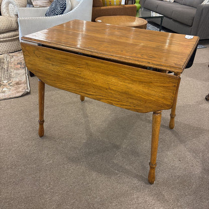 Antique Oak Drop Leaf Dining Table