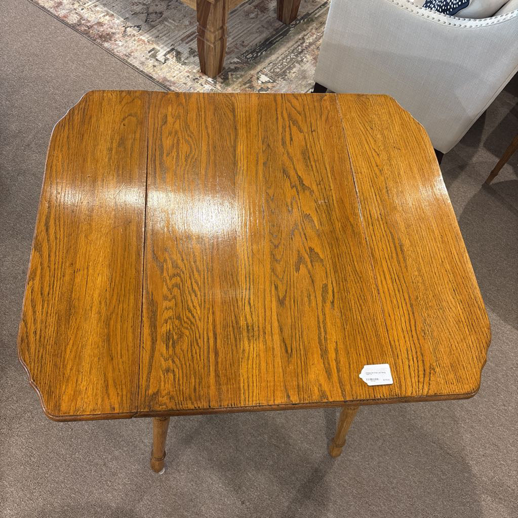 Antique Oak Drop Leaf Dining Table