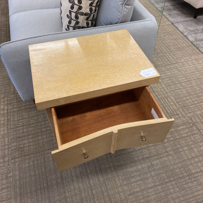 Mid Century Blonde Laminate Side Table