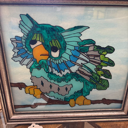 Owl Glass Art