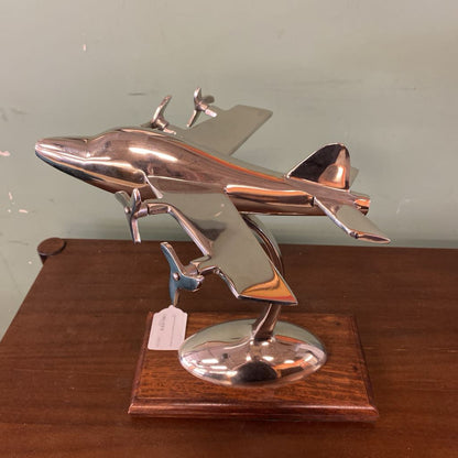 Aluminum Airplane on Wood Base SMALLS
