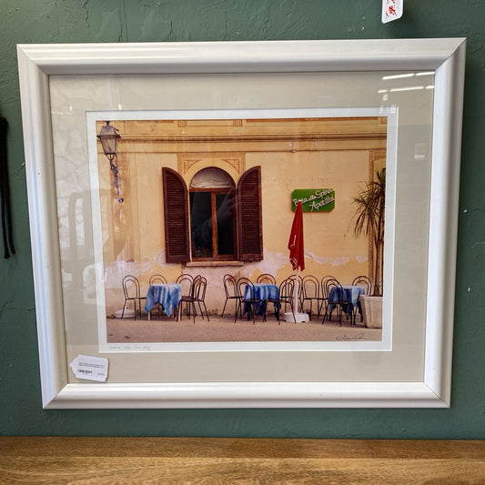 TRATTORIA LAKE COMO, ITALY Signed Framed Photograph ART