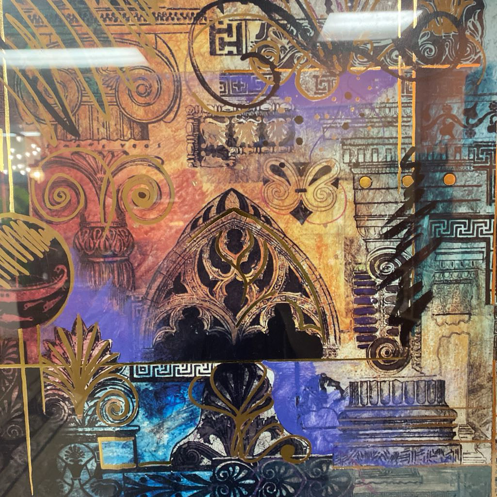 AUGUSTINE CHARIOTS AFIRE Signed Greek Themed Art