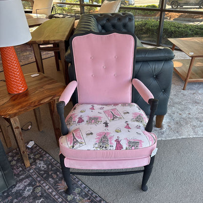 Ethan Allen Italian Velvet w/ Reversable Patterned Seat Cushion