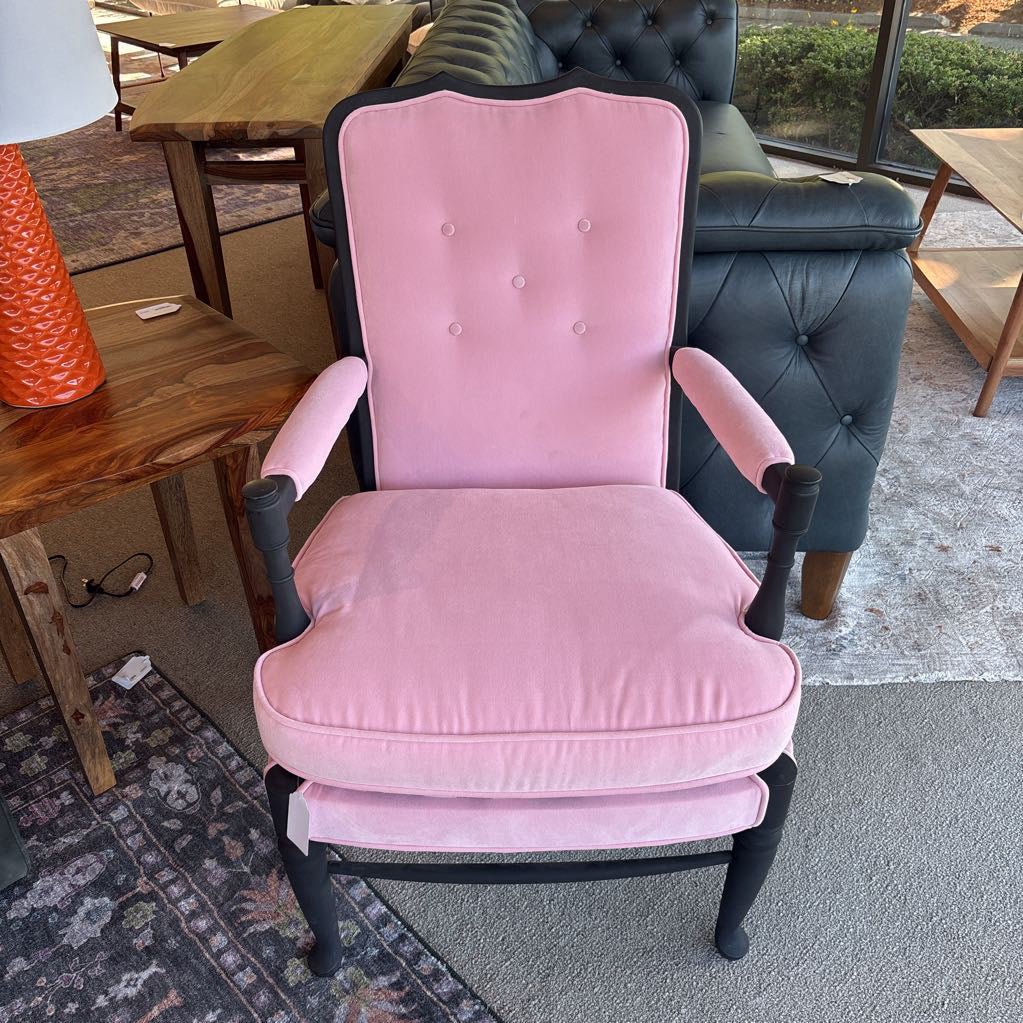 Ethan Allen Italian Velvet w/ Reversable Patterned Seat Cushion
