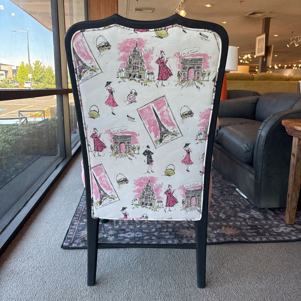 Ethan Allen Italian Velvet w/ Reversable Patterned Seat Cushion