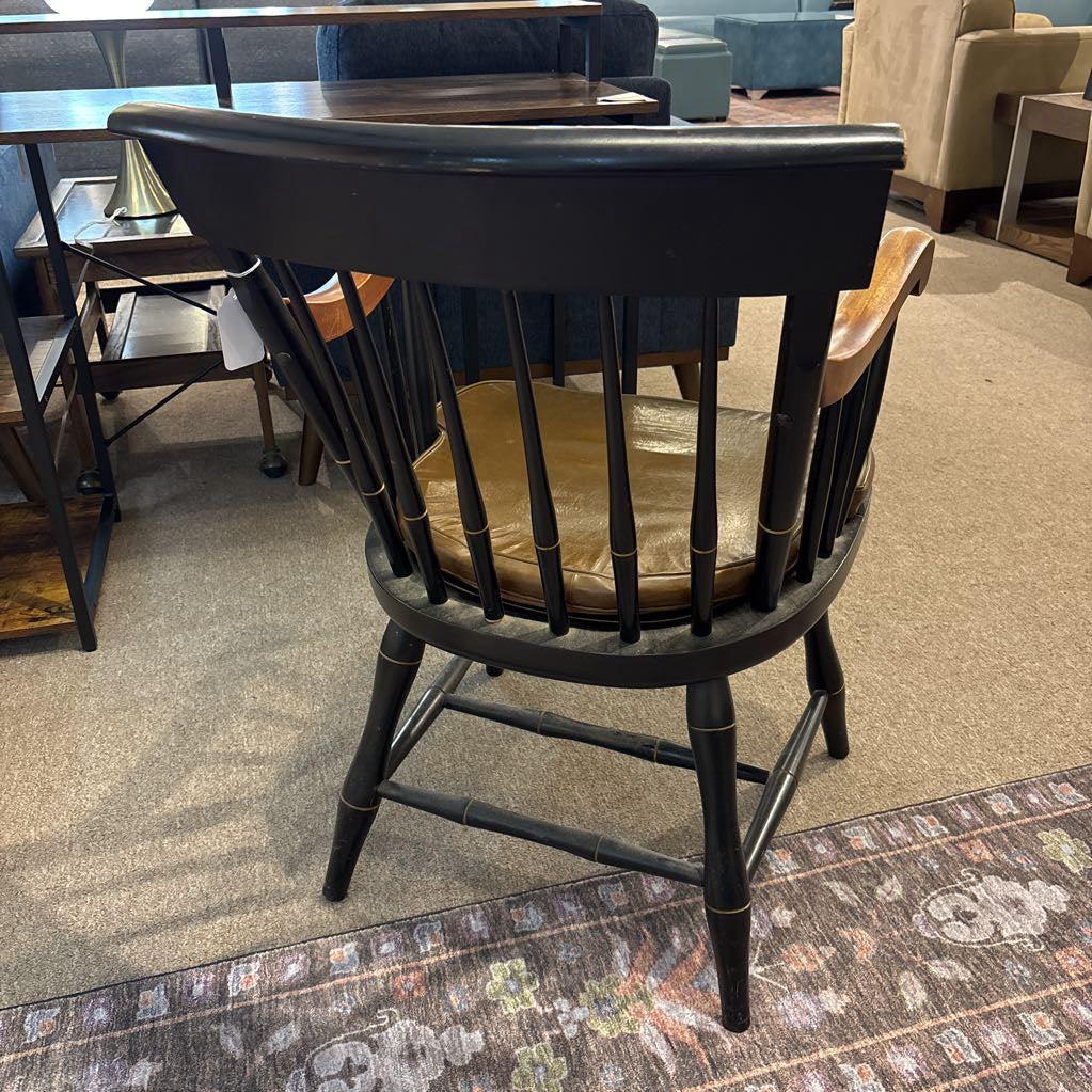 Wooden Chair with Leather Cushion with Bird Emblem