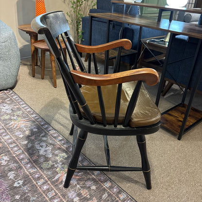 Wooden Chair with Leather Cushion with Bird Emblem