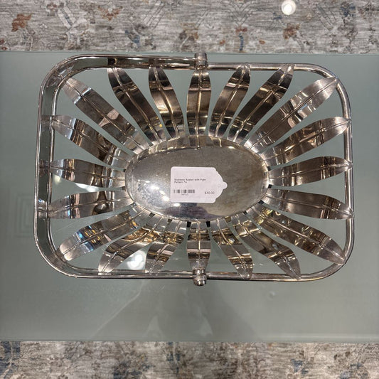 Stainless Basket with Palm Pattern SMALLS