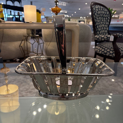 Stainless Basket with Palm Pattern