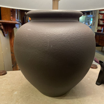 Charcoal Ceramic Urn Table Lamp