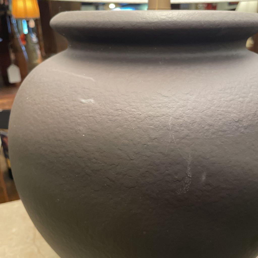 Charcoal Ceramic Urn Table Lamp