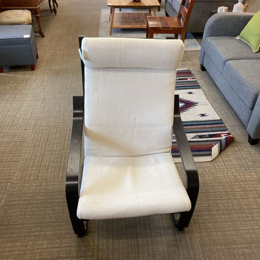 IKEA POANG Beige Fabric Black Frame Accent Chair (AS IS) U ACCENT CHAIRS