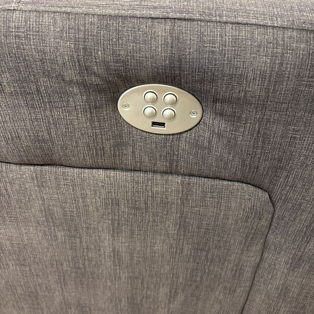 Modern Grey 2 Seat Sofa w/ Storage & Cupholder Console U SOFAS