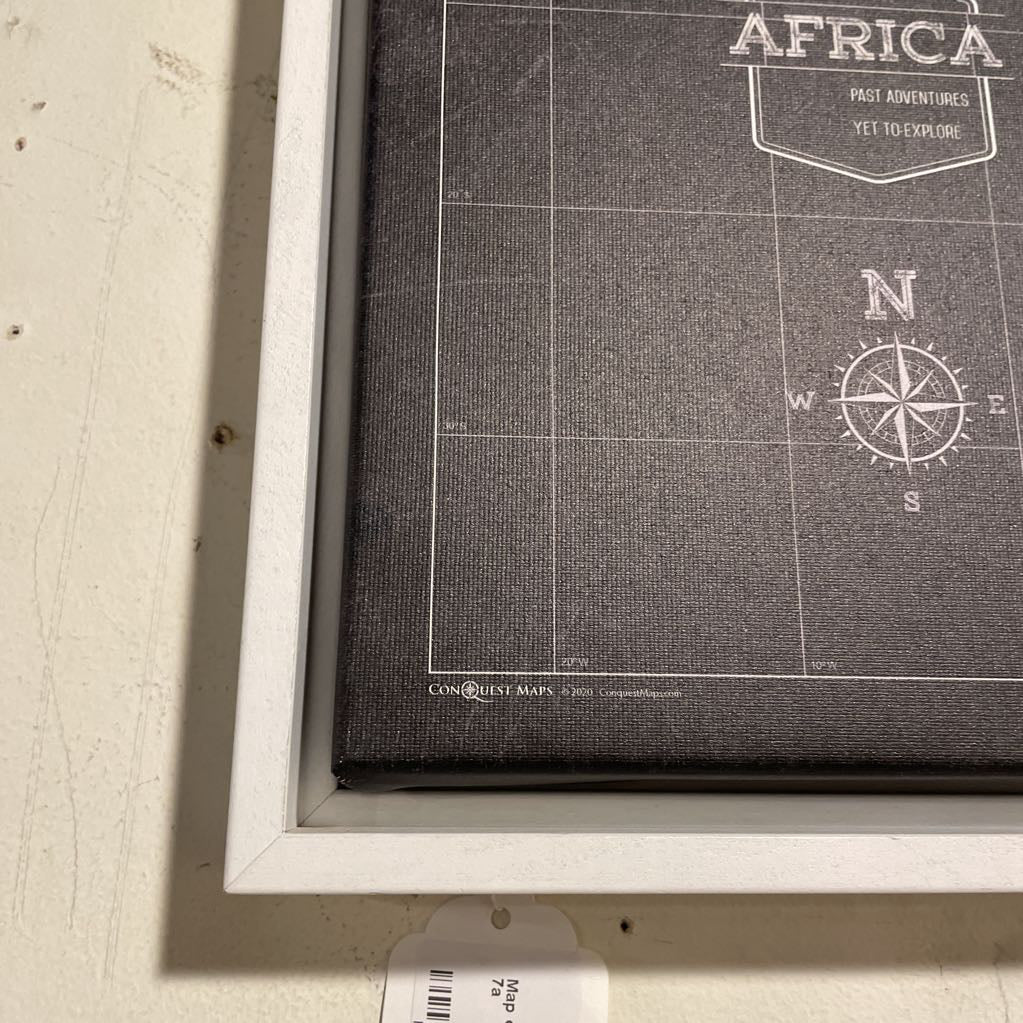Map of Africa Framed Canvas Art
