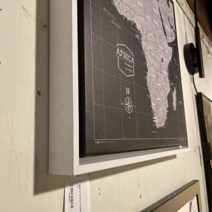 Map of Africa Framed Canvas Art