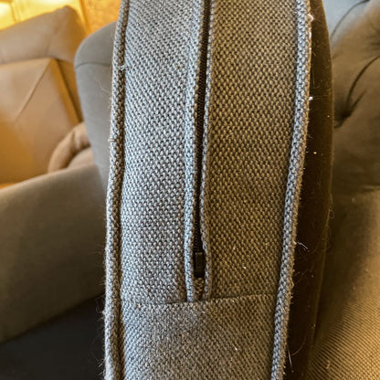 Grey Tufted Back Arm Chair (as is)
