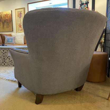 Grey Tufted Back Arm Chair (as is)