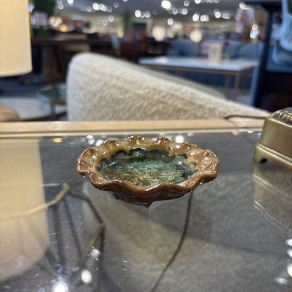 Crushed Glass Brown Platter