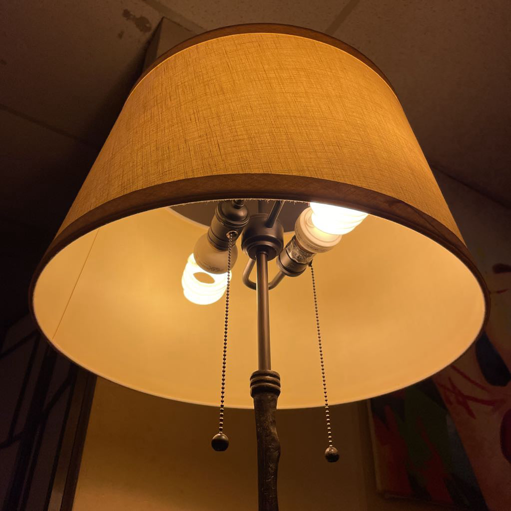 Metal "Branch" Floor Lamp w/ Table