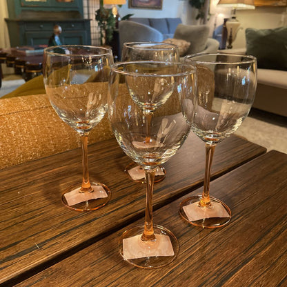 Amber Stem Wineglass SET OF 4