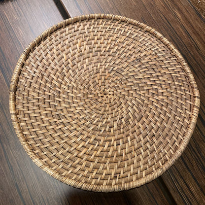 Round Flat Bamboo Tray