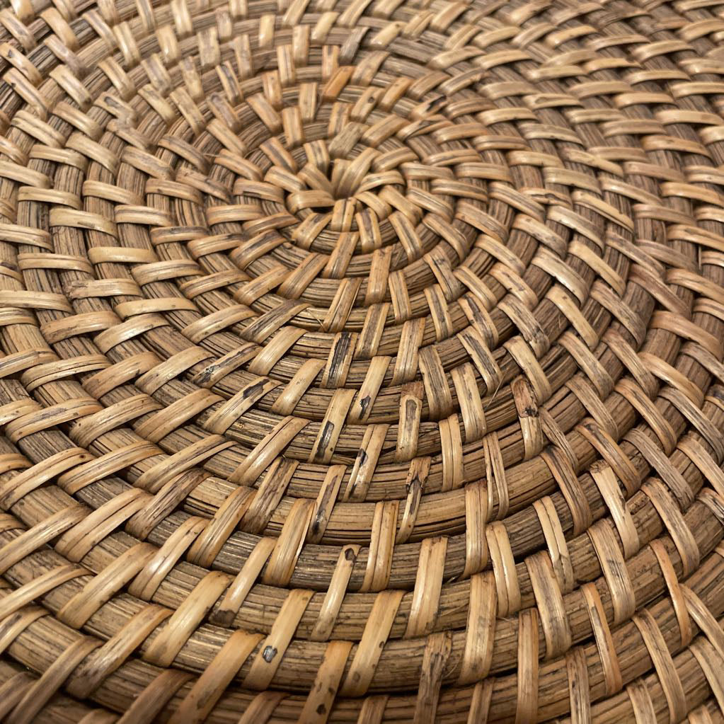 Round Flat Bamboo Tray