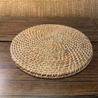 Round Flat Bamboo Tray