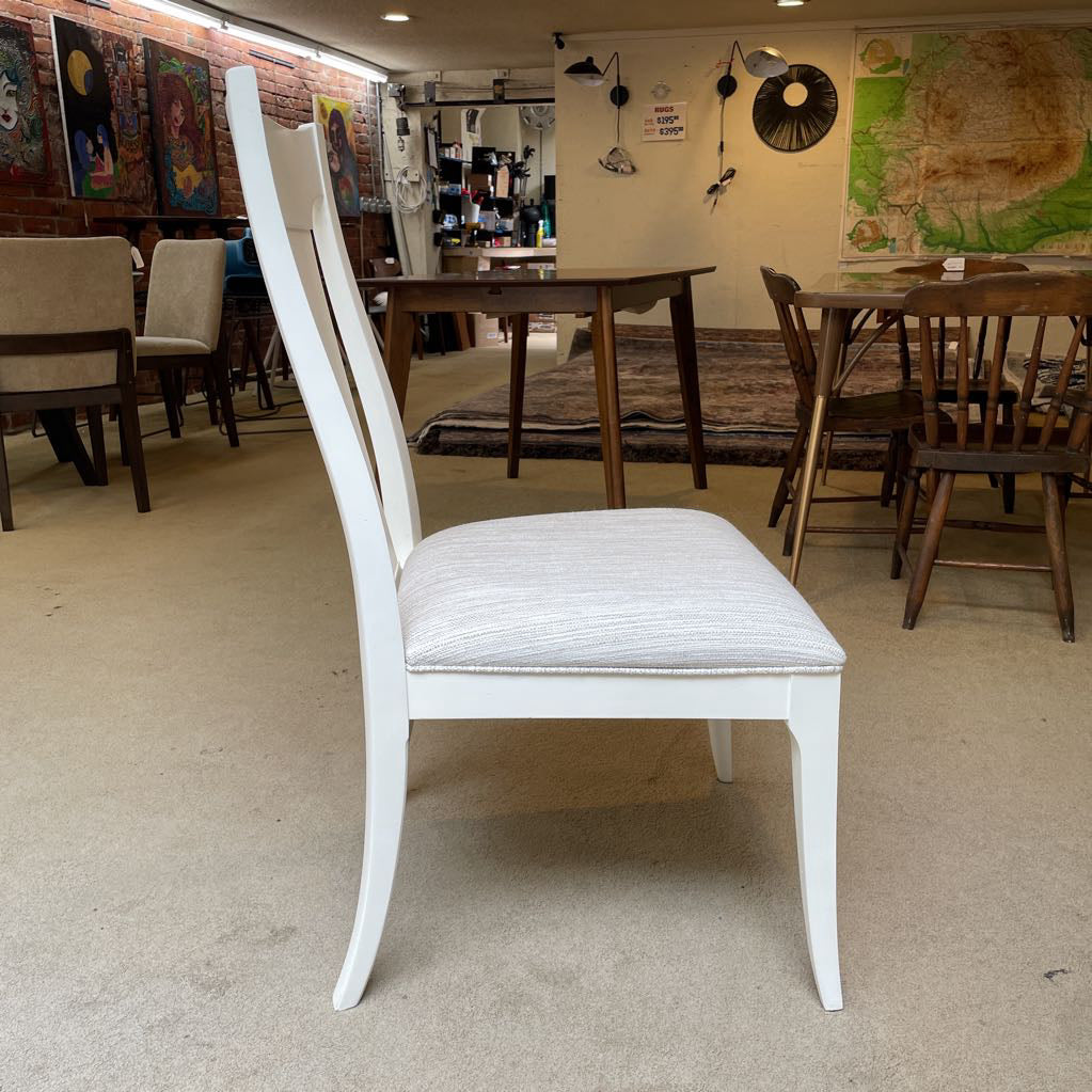 Ethan Allen White Dining Chairs SET of 6 C DINING CHAIRS
