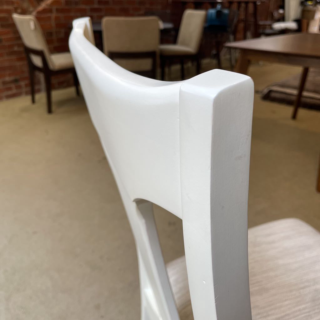 Ethan Allen White Dining Chairs SET of 6 C DINING CHAIRS