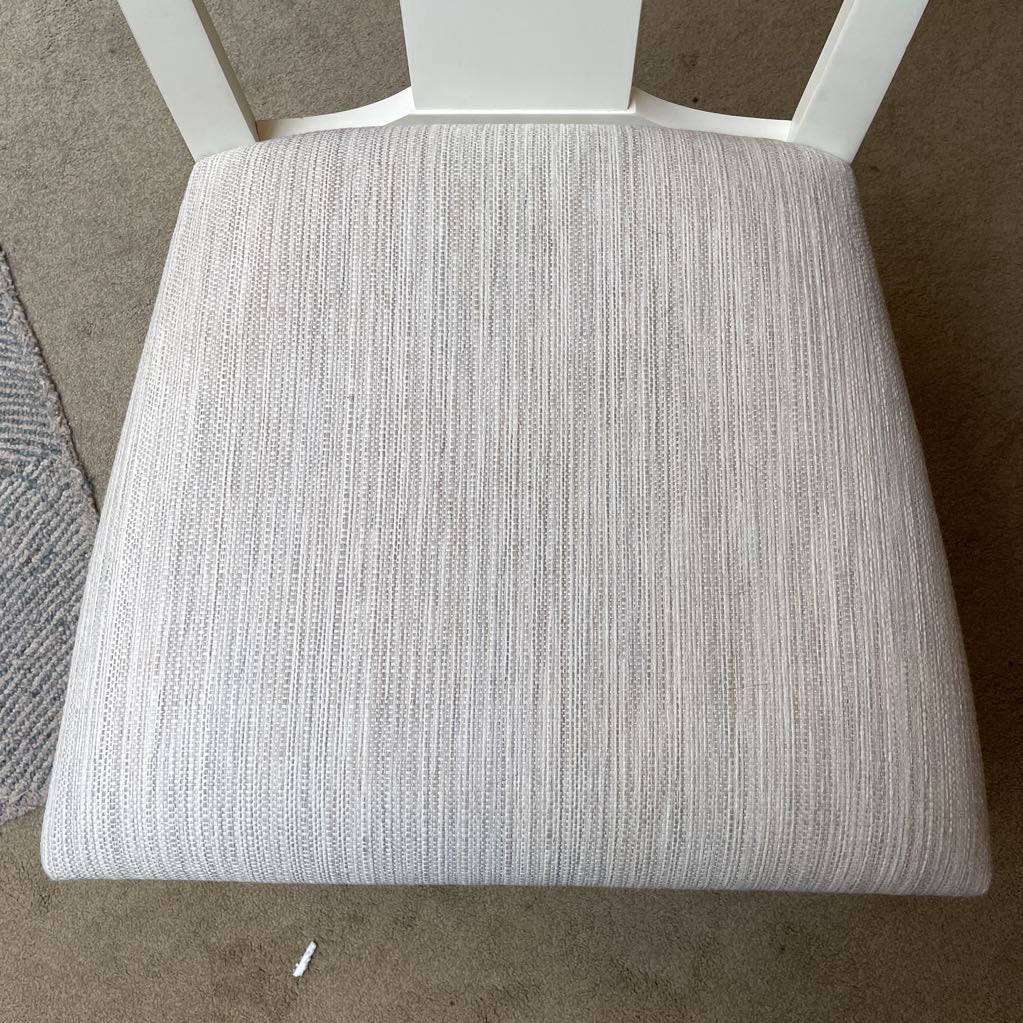 Ethan Allen White Dining Chairs SET of 6 C DINING CHAIRS