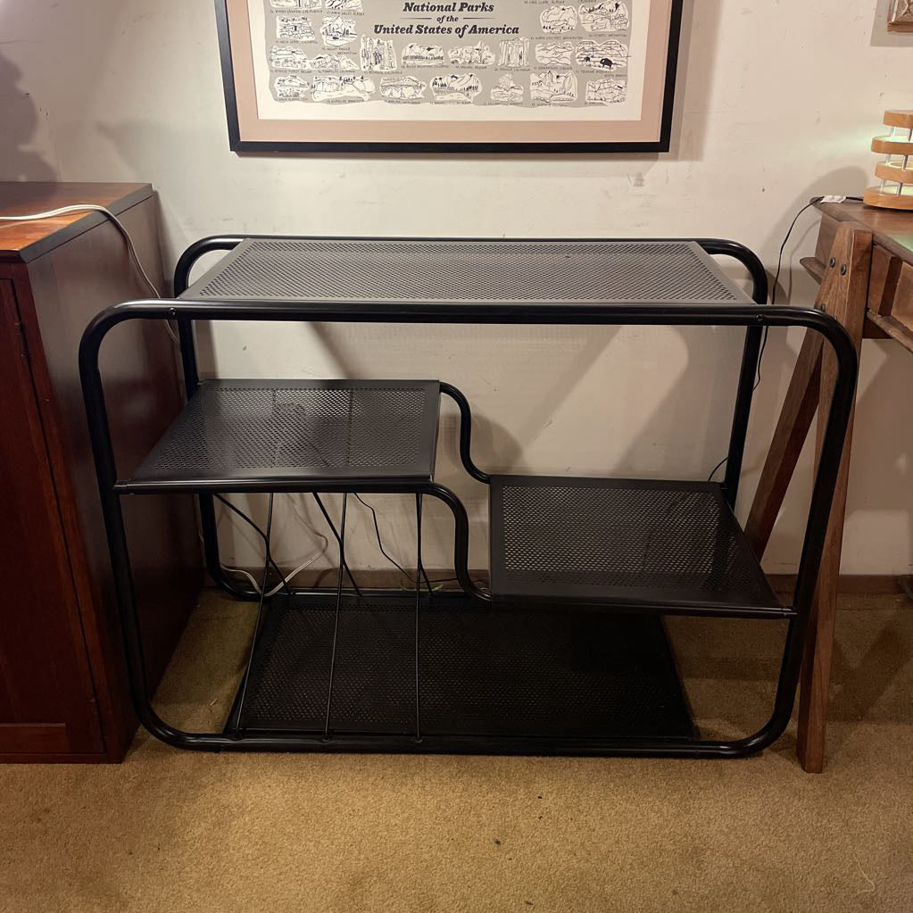 Black Tube Metal Media Stand