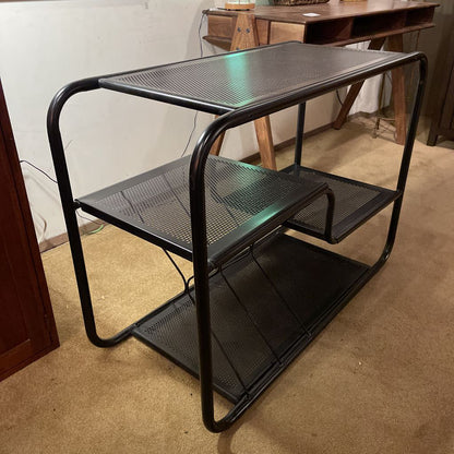 Black Tube Metal Media Stand