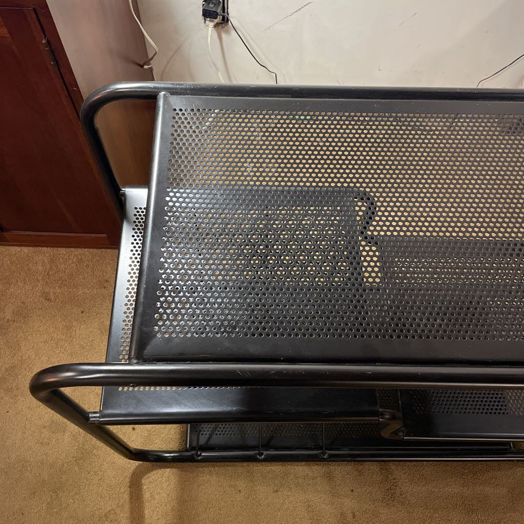 Black Tube Metal Media Stand