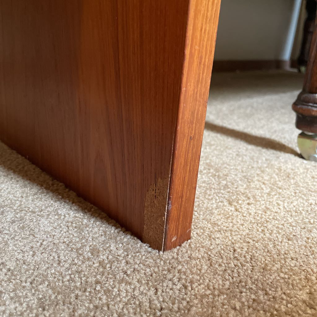 Teak Lift Top Vanity with Stool AS IS C VANITIES