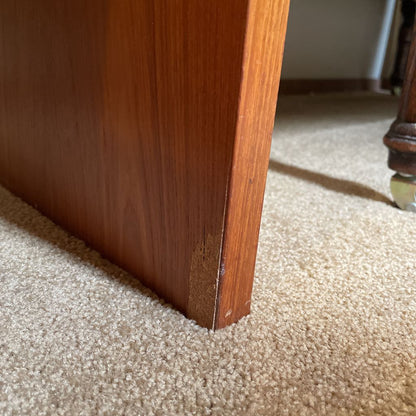 Teak Lift Top Vanity with Stool AS IS C VANITIES