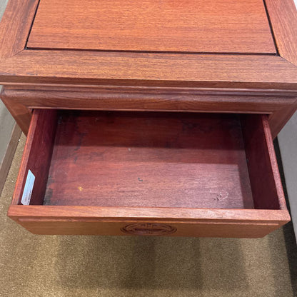 Teak Asian Style Single Drawer Nightstand